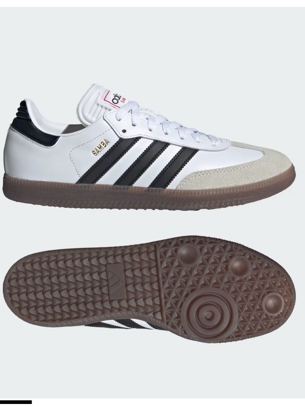 Adidas Unisex Samba Indoor Soccer Shoes White Black Red Men’s 7.5 Women’s 9